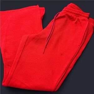 PINK Victoria's Secret Red Wide Leg Pants